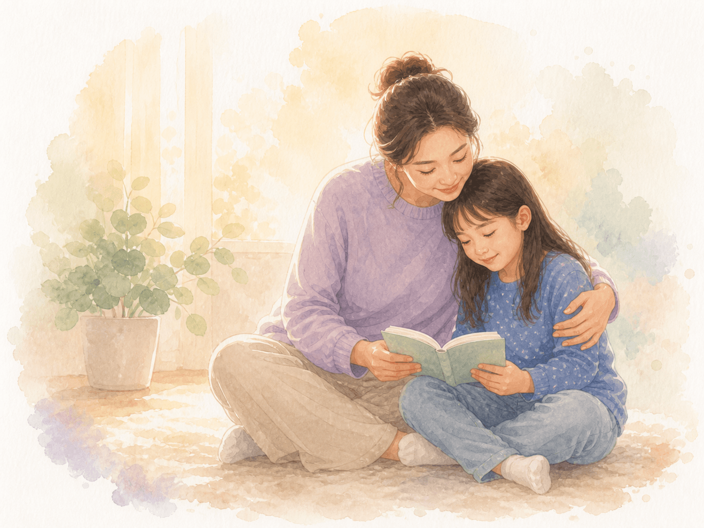 A mother and daughter reconnecting over a book
